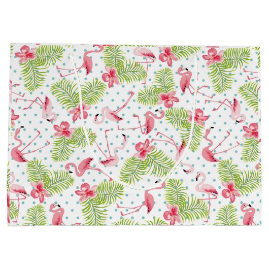 Flamingo Gift Bag Groot Cadeauzakje (Achterkant)