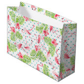 Flamingo Gift Bag Groot Cadeauzakje (Voorkant Gekanteld)