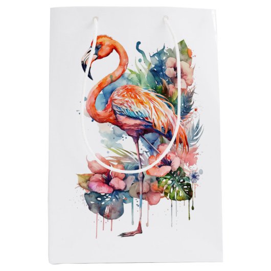 Flamingo Gift Bag Medium Cadeauzakje (Voorkant)