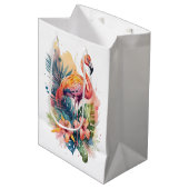 Flamingo Gift Bag Medium Cadeauzakje (Voorkant Gekanteld)
