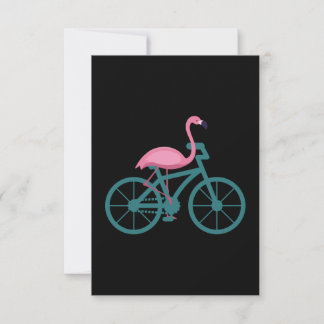 Flamingo gift fietser bedankkaart