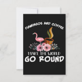 Flamingo Gift | Flamingo en koffie Bedankkaart (Voorkant)