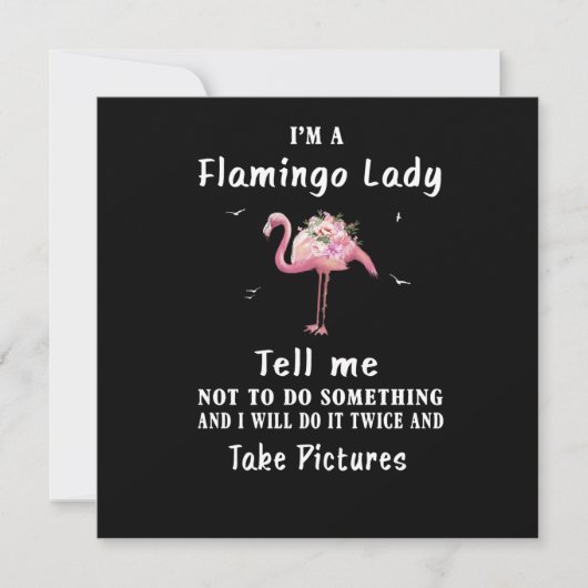 Flamingo Gift | Ik ben een Flamingo Lady Kaart (Voorkant)