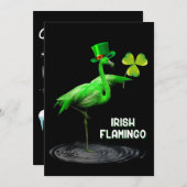 Flamingo Gift | Irish Flamingo Green Feestdagenkaart (Voorkant / Achterkant)
