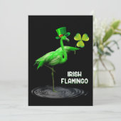 Flamingo Gift | Irish Flamingo Green Feestdagenkaart (Staand voorkant)