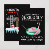 Flamingo Gift | Mensen moeten serieus Flamingo nem Bedankkaart (Voorkant / Achterkant)