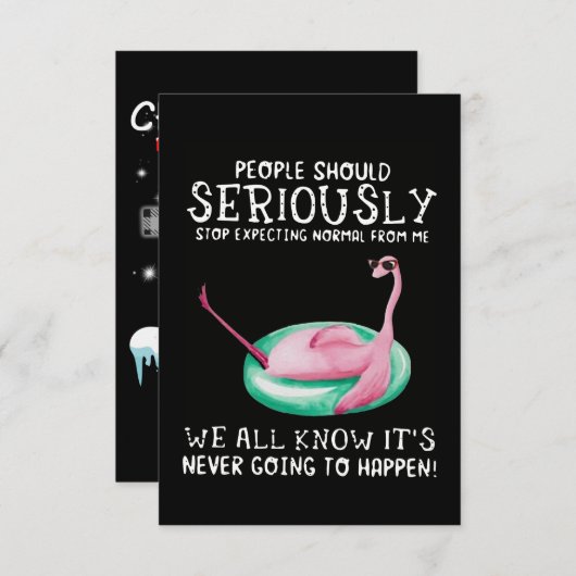 Flamingo Gift | Mensen moeten serieus Flamingo nem Bedankkaart (Voorkant / Achterkant)