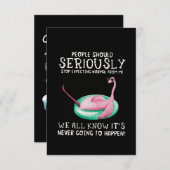 Flamingo Gift | Mensen moeten serieus Flamingo nem Informatiekaartje (Voorkant / Achterkant)