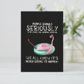 Flamingo Gift | Mensen moeten serieus Flamingo nem Informatiekaartje (Staand voorkant)