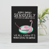Flamingo Gift | Mensen moeten serieus Flamingo nem Kaart (Staand voorkant)