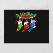 Flamingo Gift | Vroegere kerstfeestdag Briefkaart (Voorkant)
