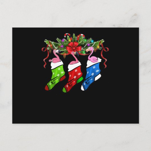 Flamingo Gift | Vroegere kerstfeestdag Briefkaart (Voorkant)