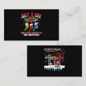 Flamingo Gift | Wie houdt van Flamingo en Kerstmis Informatiekaartje (Voorkant / Achterkant)