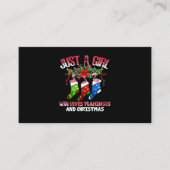 Flamingo Gift | Wie houdt van Flamingo en Kerstmis Informatiekaartje (Voorkant)