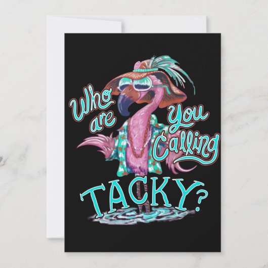 Flamingo Gift | Wie noemt u Flamingo? Feestdagenkaart (Voorkant)