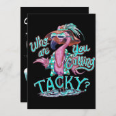 Flamingo Gift | Wie noemt u Flamingo? Feestdagenkaart (Voorkant / Achterkant)