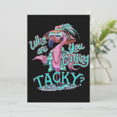 Flamingo Gift | Wie noemt u Flamingo? Feestdagenkaart (Staand voorkant)