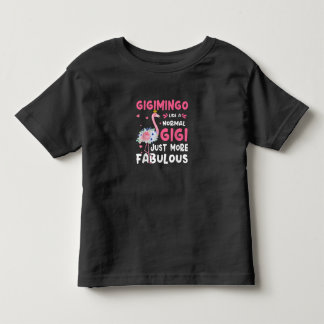 Flamingo Gigimingo als een normale Nana schept gra Kinder Shirts
