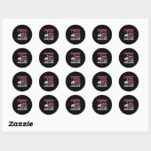 Flamingo Gigimingo als een normale Nana schept gra Ronde Sticker (Vel)