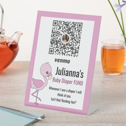 Flamingo Girl | Baby shower ideeën Reclamebord Met Voetstuk (Insitu)