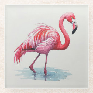 Flamingo Glazen Onderzetter