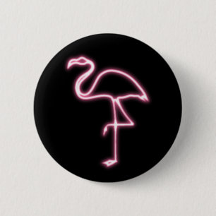 Flamingo-gloed Ronde Button 5,7 Cm
