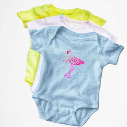 Flamingo Glory Baby Bodysuit
