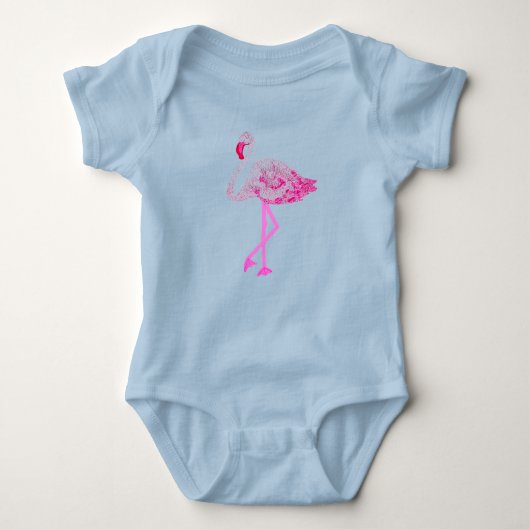 Flamingo Glory Baby Bodysuit (Voorkant)