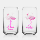 Flamingo Glory Drinkware Set Blikvorm Glas (Voorkant)