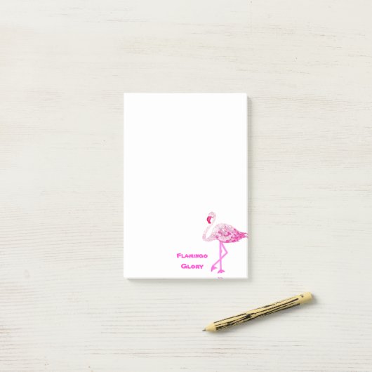 Flamingo Glory Post-It Notes (Op bureau)