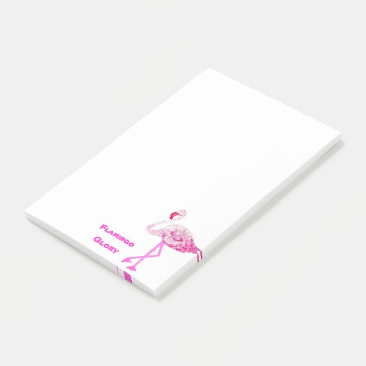 Flamingo Glory Post-It Notes (Schuin)