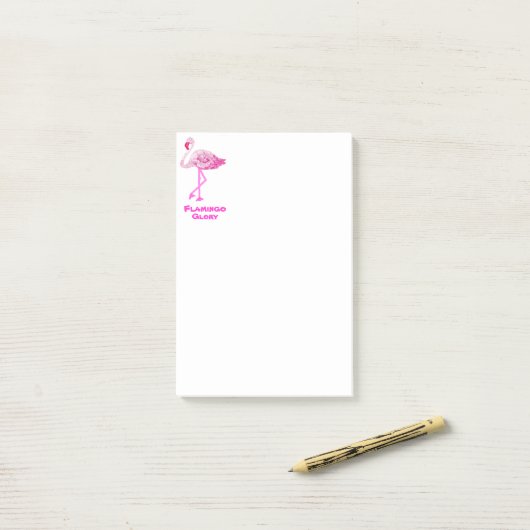 Flamingo Glory Post-it® Notes (Op bureau)