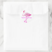 Flamingo Glory Ronde Sticker (Tas)