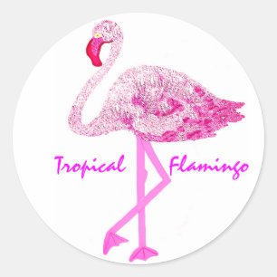 Flamingo Glory Ronde Sticker