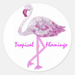 Flamingo Glory Ronde Sticker