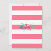 Flamingo Gold Glitter en roze verjaardagsuitnodigi Kaart (Achterkant)