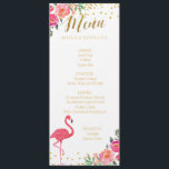 Flamingo Gold Wedding Menu Kaart<br><div class="desc">Flamingo Gold Wedding Menu Kaart</div>