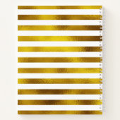 Flamingo Gold White Stripes Dare om anders te zijn Notitieboek (Achterkant)