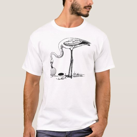 Flamingo Golf Flamingo Palling Golfer T-shirt (Voorkant)