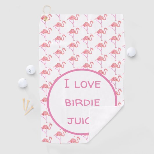 Flamingo Golf Towel Golfhanddoek (Insitu)