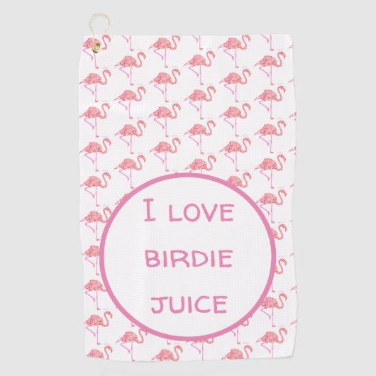 Flamingo Golf Towel Golfhanddoek (Voorkant)