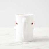 Flamingo Good Vibes Pink Black Bone China Mok (Achterkant)