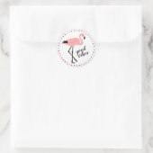 Flamingo Good Vibes Pink Black Cute Stickers (Tas)