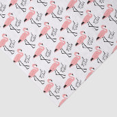 Flamingo Good Vibes Pink Black Cute Tissue Paper Tissuepapier (Detail)