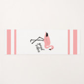 Flamingo Good Vibes Pink Black White Cute Yoga Mat (Voorkant (horizontaal))