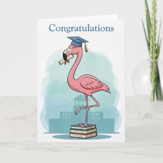 Flamingo Graduation Card Kaart