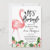 Flamingo Graduation Party nodigt kaart uit (Voorkant)