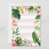 Flamingo Graduation Party nodigt kaart uit (Achterkant)