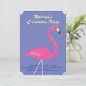 Flamingo Graduation Party - Paarse Kaart (Staand voorkant)