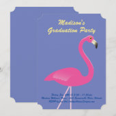 Flamingo Graduation Party - Paarse Kaart (Voorkant / Achterkant)